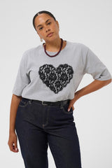 KAFFE CURVE T-SHIRT FEMME