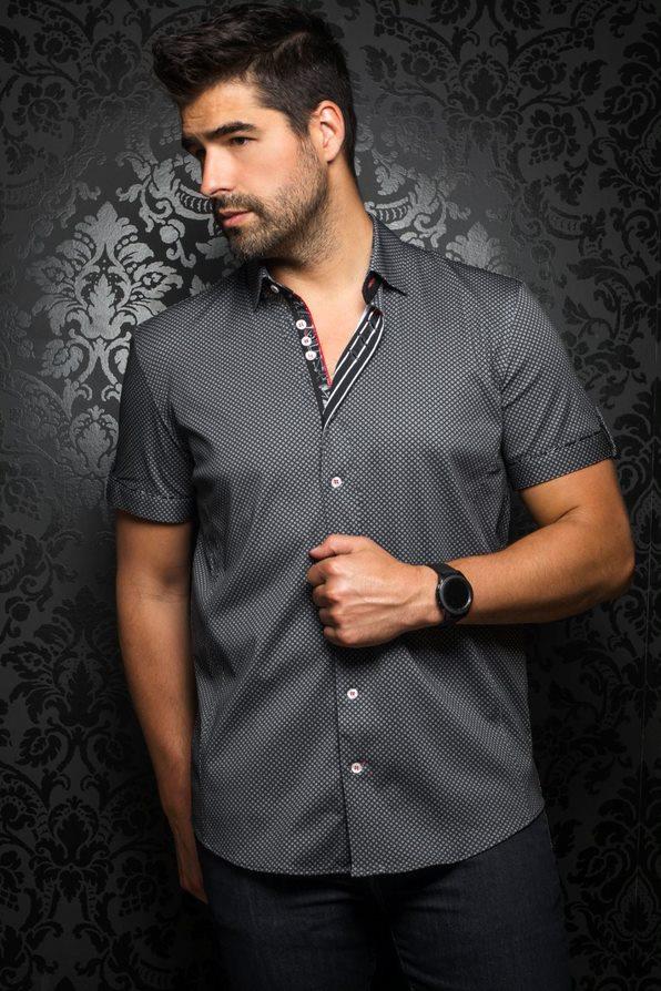 Au Noir Chemise Knit Manche Courte Homme