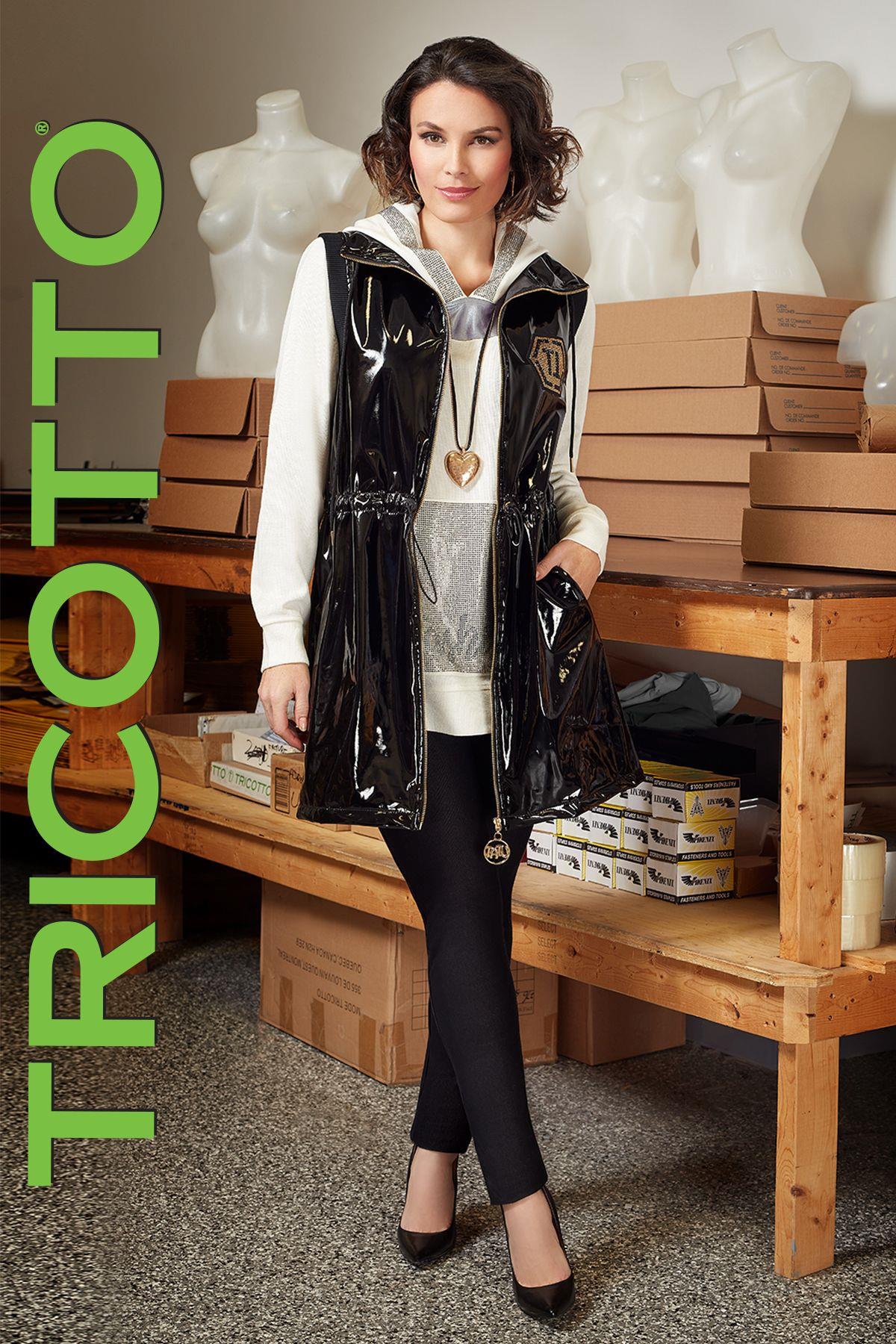 Tricotto Manteau sans manche Femme XS BLACK GOLD