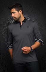 Au Noir Polo Manche Longue Homme