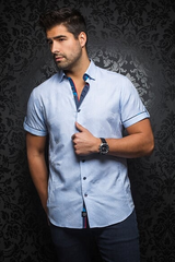 Au Noir Chemise Manche Courte Homme