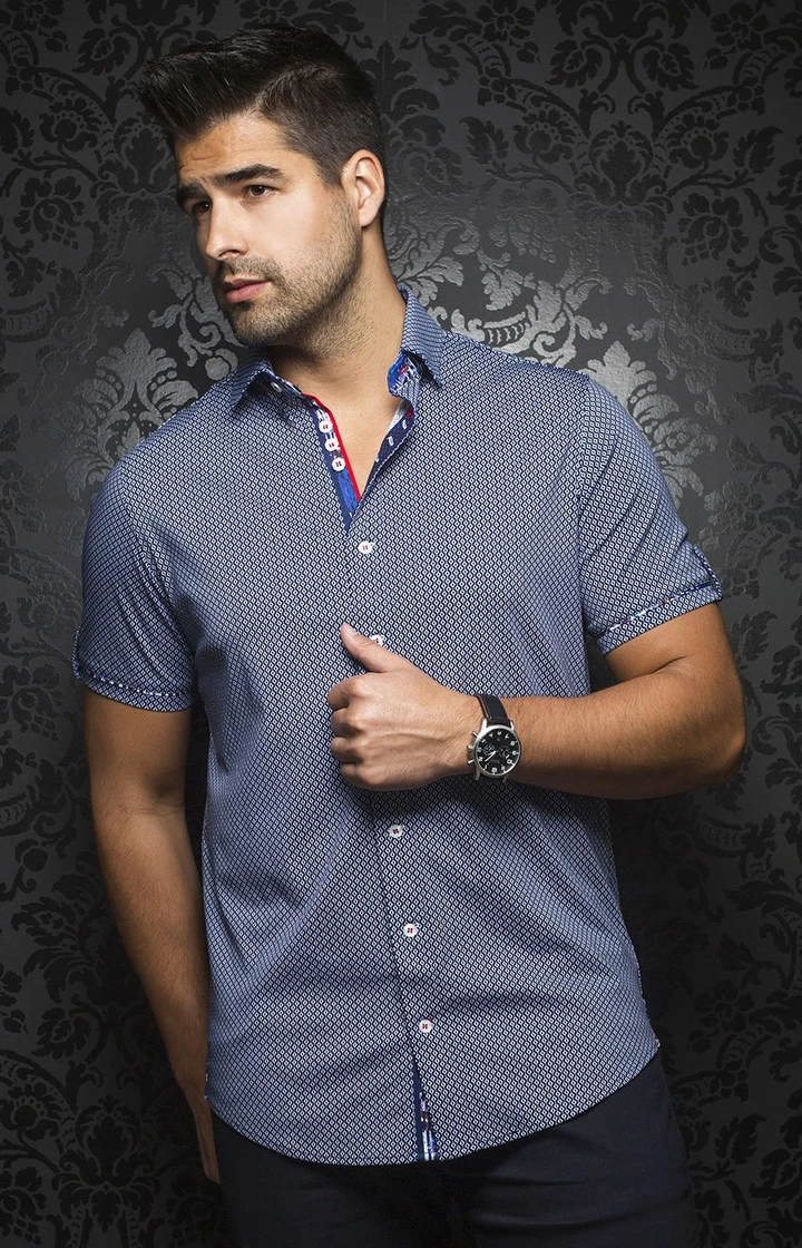 Au Noir Chemise Manche Courte Homme