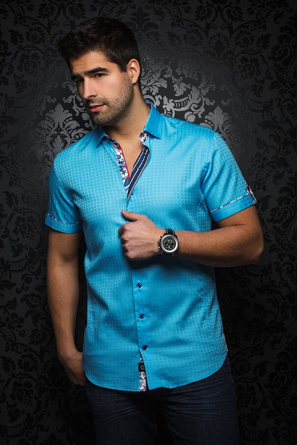 Au Noir Chemise Manche Courte Homme