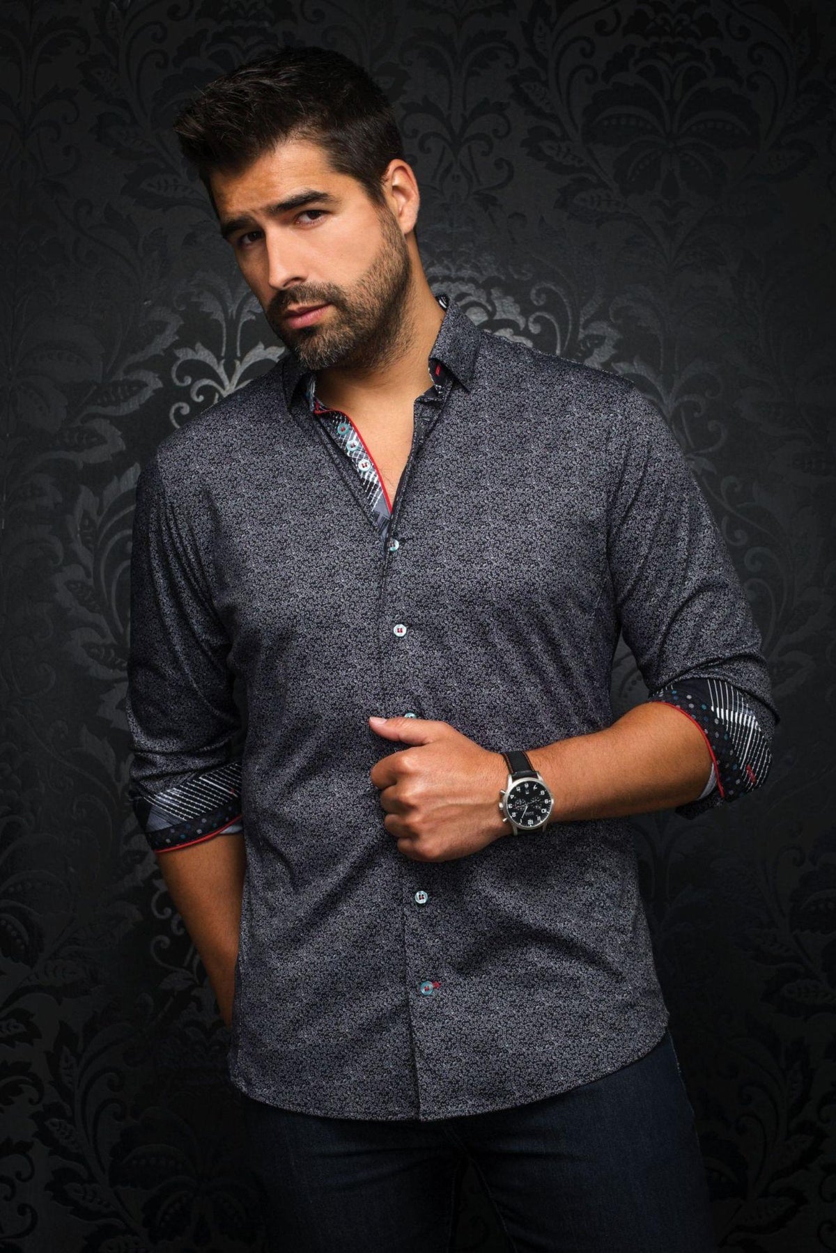 Au Noir Chemise Knit Homme