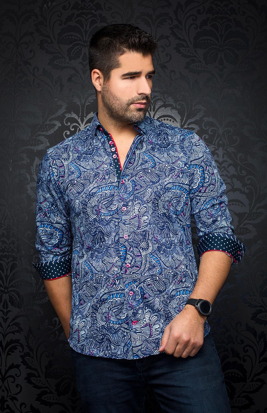 Au Noir Chemise Knit Homme