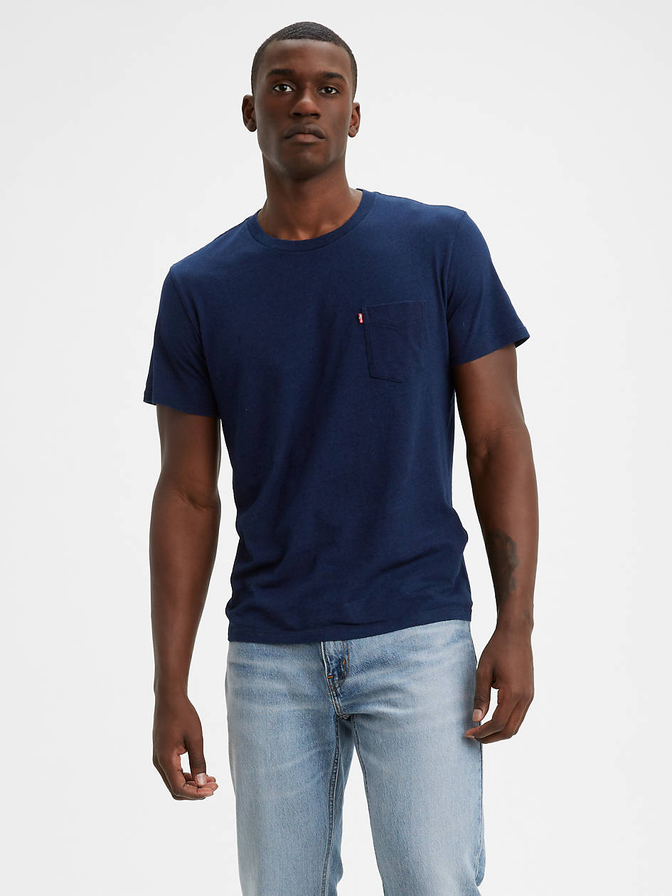 T shirt levis bleu homme sales