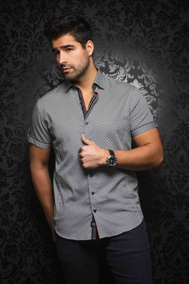 Au Noir Chemise Manche Courte Homme