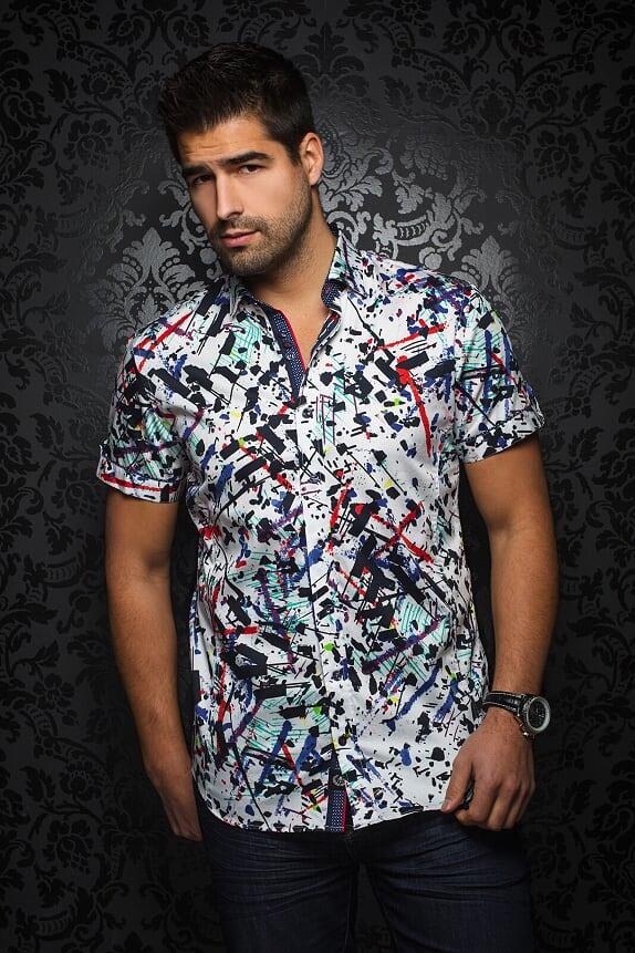 Au Noir Chemise Manche Courte Taille Plus Homme
